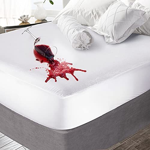 Mattress Protector Premium Cotton Terry Mattresscover Waterproof Soft Breathable-image