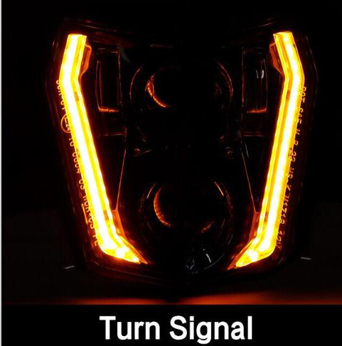 LED Headlight Turn Signal Black Fairing For KTM SMC-R 690 EXC XCW 350 450 500 - Imagen 4 de 8