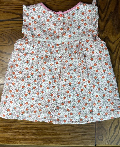 Mini Boden Floral Pin-tucked Shirt with Lace Detail Girls Lined Top Size 7-8 - Picture 2 of 4