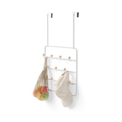 Estique Multi Organizer Over The Door Hook Storage 14 Hooks Modern Design White