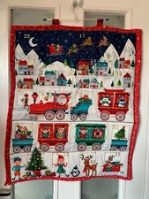 Handmade Fabric Advent Calendar lots of designs hanger included Christmas Xmas