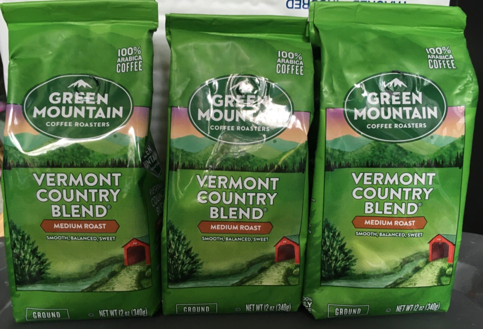 Green Mountain Vermont Country Blend Ground Coffee 3 Packages Medium