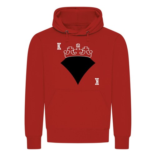 Karo König Kapuzenpullover - Karten Poker Skat Texas Holdem No Limit Royal Flush - Bild 6 von 11