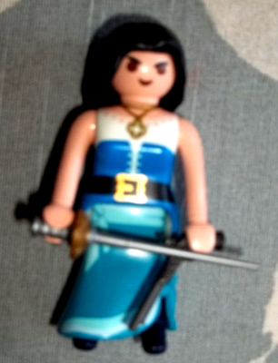 Playmobil, FEMALE PIRATE with SWORD,PISTOL,AS SHOWN