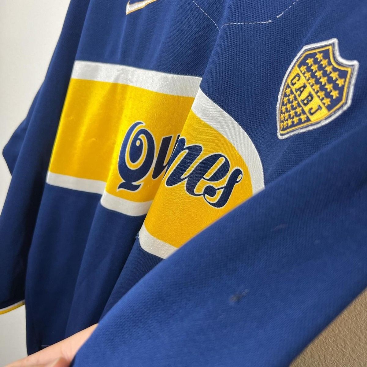 Boca Juniors 1996-1998 Home Long Sleeve Jersey | Vintage Soccer XL