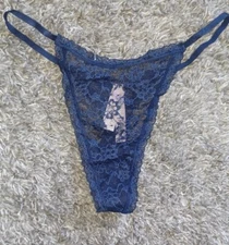 Vs floral lace String thong NEW SIZE large Navy