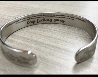 Keep f*cking going bracelet, gift for friend