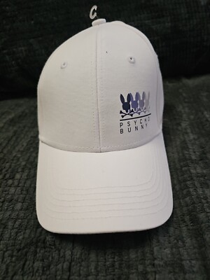 Psycho Bunny Hudson North Sails White Adjustable Baseball Hat/Cap