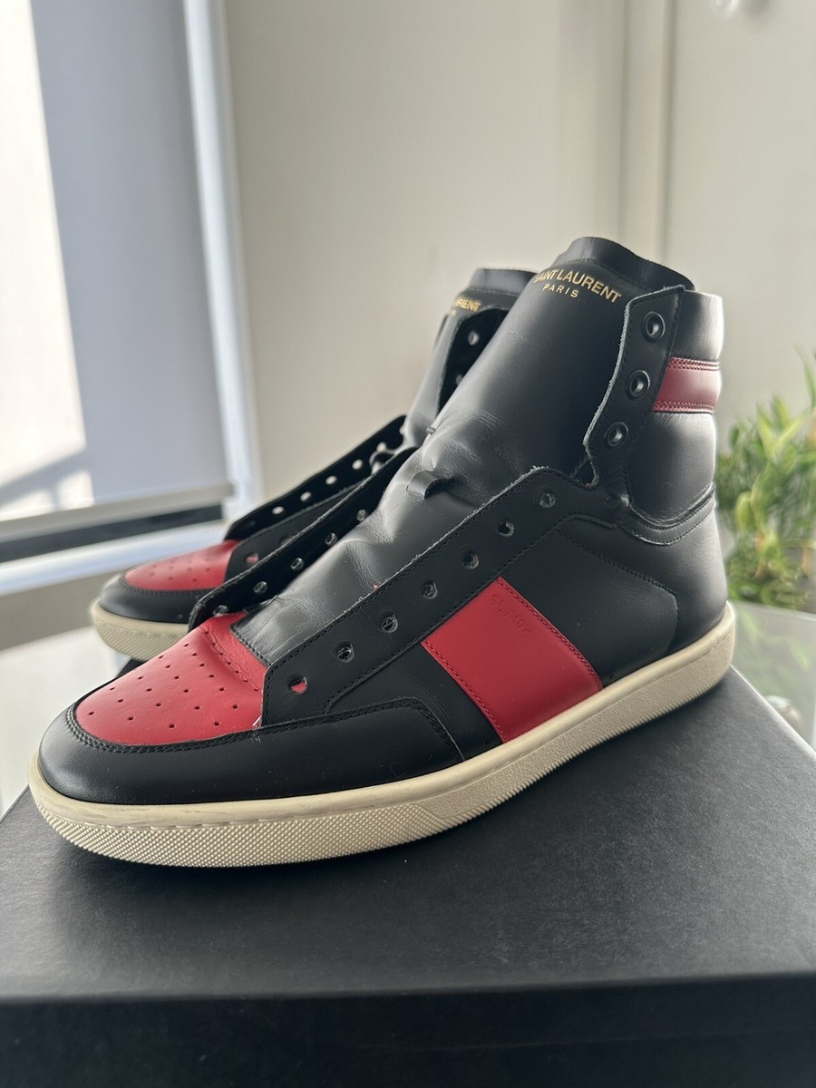 【新品未使用】大特価SAINT LAURENT レッド スエード シューズ 新品未使用)SAINT LAURENT レッド スエード シューズ（STORES.jp