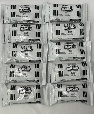 New Crayola Model Magic Clay WHITE 10 PACKS 1oz Nontoxic (SH6)