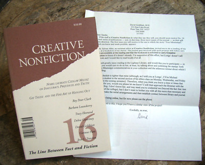 Creative Nonfiction ~2001 PB No.16~ David Goldblatt Sander Diamond Penn Yan NY