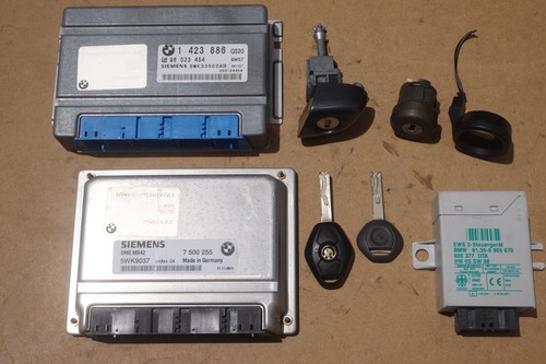 2000 BMW 323i 2.5L E46 DME ECU KIT 7500255 MS42 TWO KEYS START AUTO IGNITION OEM - Picture 4 of 15
