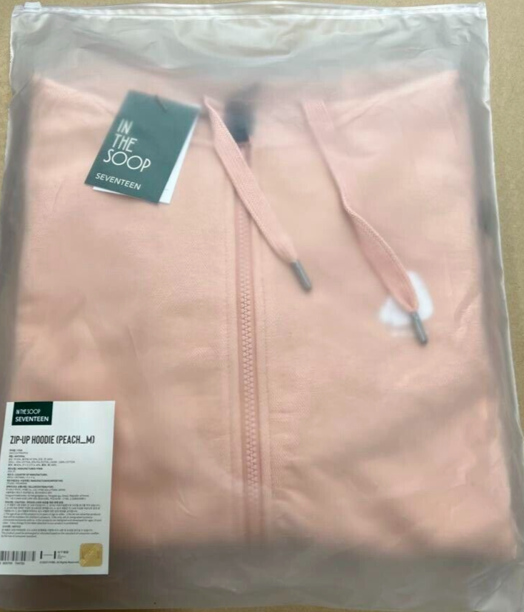 SEVENTEEN In the SOOP SVT ZIP-UP HOODIE PEACH M size New No