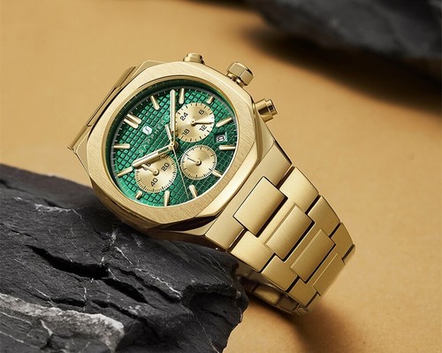 Orologio da polso orologio da uomo impermeabile quarzo uomini lusso orologi acciaio inox sport - Foto 4 di 23