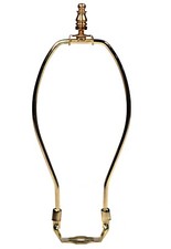 8 Inch Lamp Harp Kit - Gold Finish Regular Weight Harp with Premium Finial