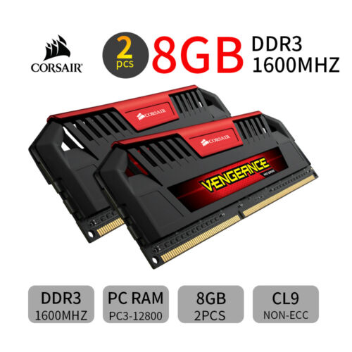Corsair Pro 32GB 16GB 8GB DDR3 1600MHz CL9 PC3-12800U PC Memory RAM LOT Red UK - Picture 9 of 10