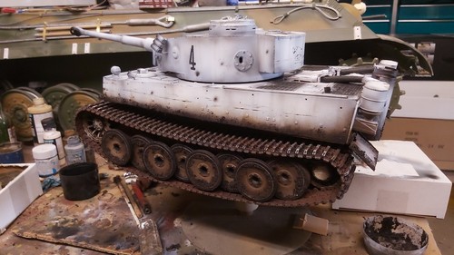 heng long 1/16 tiger 1 rc model tank winter camouflage - Picture 15 of 24