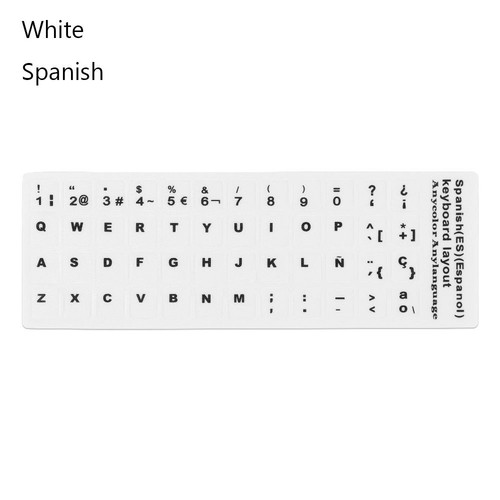 Arabic Deutsch Russian Letter Alphabet Layout Spanish Keyboard Stickers - Picture 28 of 28