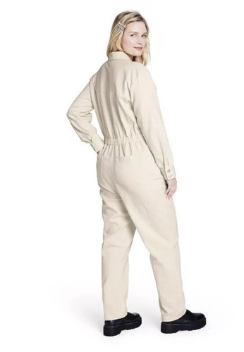 Sandy Liang Target Cream Coveralls Jumpsuit Women’s Size 4 New w/ Tags - Picture 3 of 24