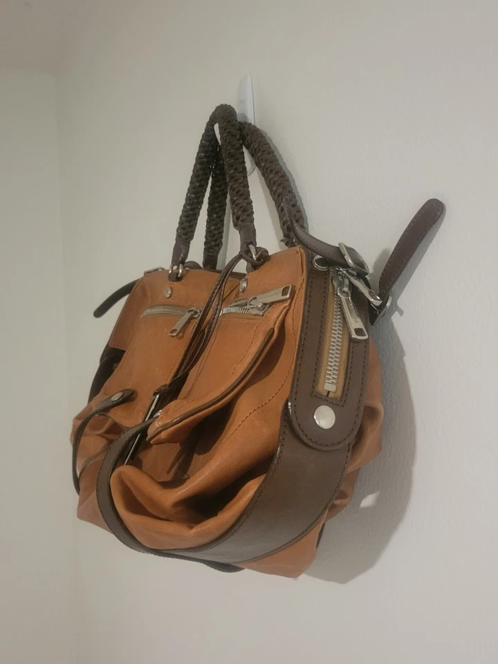 GRYSON Jasper 皮革双口袋单肩包/斜挎包。 皮革旅行手提包 — 第 2/4 张图片