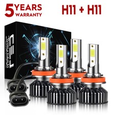 For Chevy Impala Sedan 4-Door 2006-2013 COB LED Headlight Hi-Low Bulbs Kit White