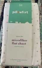 Pillowfort Microfiber Full Flat Sheet 81" x 96" Micro Dot Pattern New