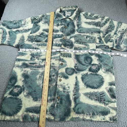 Tommy Bahama Shirt Mens Large Green Floral Hawaiian Silk Relax Fit Beach vacatio - Picture 15 of 21