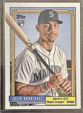 2022 Topps Archives Julio Rodriguez RC #375 Major League Debut Rookie Bonus Base