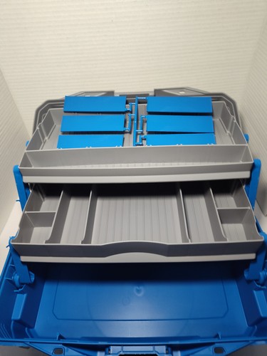 Nuovo Flambeau Outdoors 6382 TB 2 vassoi - scatola vassoio classico - blu/grigio - Foto 7 di 7