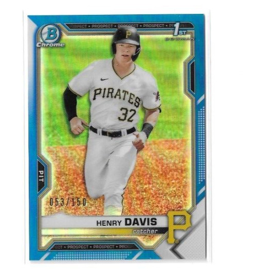 Henry Davis 2021 Bowman Chrome Draft Blue Refractor #BDC-48 #d 53/150