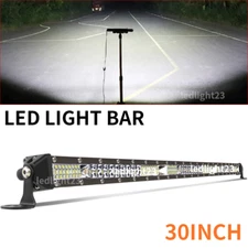 Fit 2015-2022 GMC Canyon Chevy Colorado LED Light Bar Bumper Straight Slim 30"