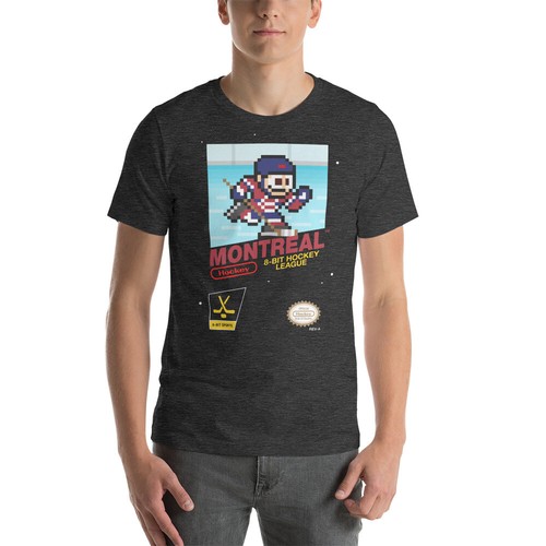 Maglietta Nintendo Montreal Canadiens Hockey Team 8 bit retrò NES - Foto 12 di 13