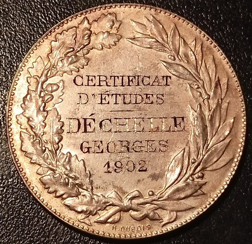 Silver medal - Certificate Study 1902 Marianne By Daniel Dupuis Extremely fine - Picture 2 of 3
