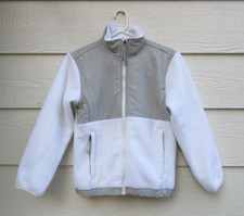 The North Face Polatec Classic 300 G Denali White/Gray Zip In Jacket Girls Sz M