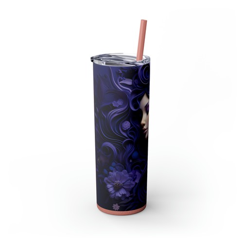 Vasos abstractos de ilustración floral para mujer únicos obras de arte taza de vaso - Imagen 15 de 33