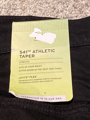 Levi's 541 Athletic Taper Stretch Jeans Black Men’s Size 48x30 Big & Tall NWT - Picture 3 of 6