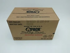 MRE APack Meal Ready To Eat Reduced Sodium Case 12 Emergency Camping Meals 9/26