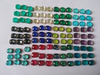 Dazzling Gemstone Doublets: 6mm Cushion  - Add Sparkle to Your Collection