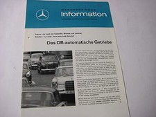 Mercedes Prospekt 'INFO' PKW Automatik von 1962