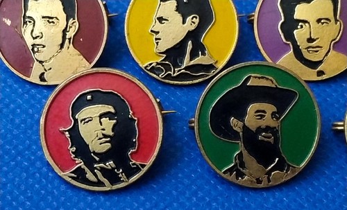 Celebrity Personality Cuba Revolution Fidel Castro Che Guevara Pin Badge Bronze - Picture 6 of 9