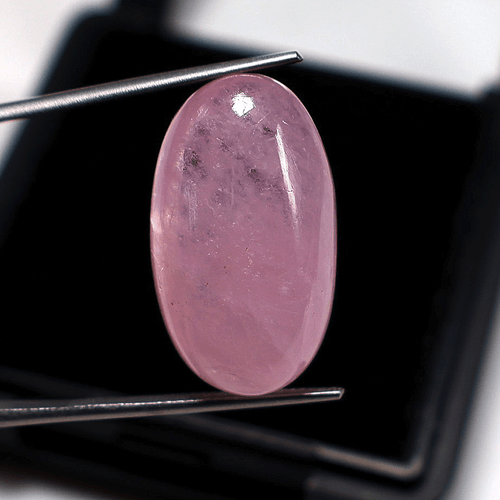 Piedra preciosa cabujón ovalada de alta calidad de 23,8 mm x 14 mm de morganita natural de 25,8 quilates sin tratar - Imagen 2 de 11