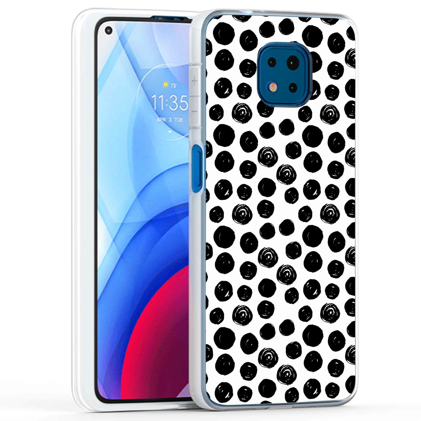 Phone Case Cover for Motorola Moto G Power 2021,Polka Dot 8 Print, USA