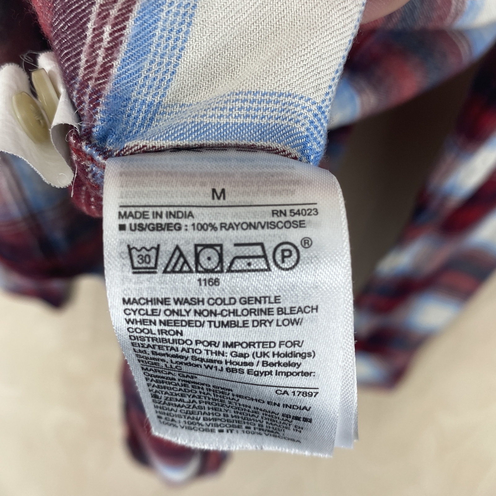 Pendleton Womens Gap Button Up Red Blue Soft Plai… - image 9