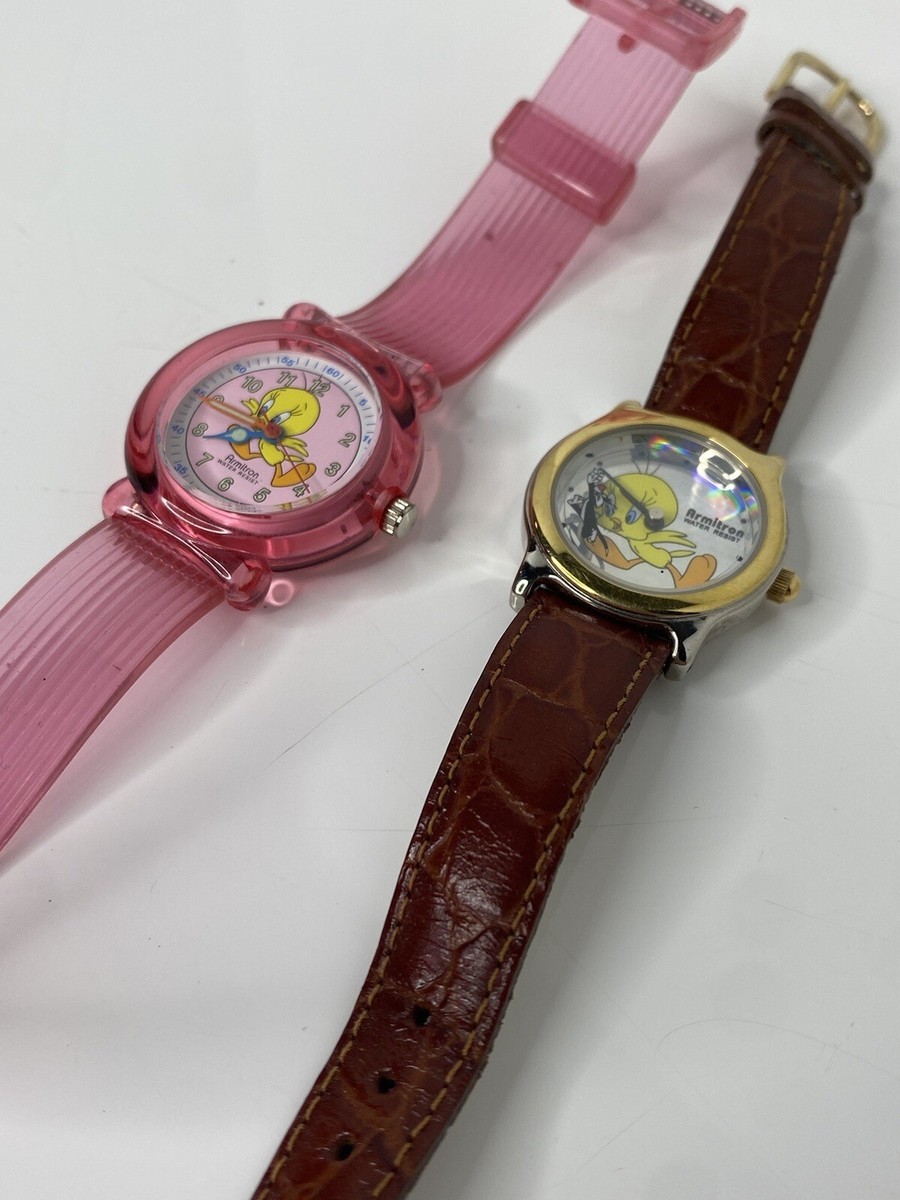 LOONEY TUNES TWEETY BIRD WATCH SET PINK & BROWN | eBay display picture 1