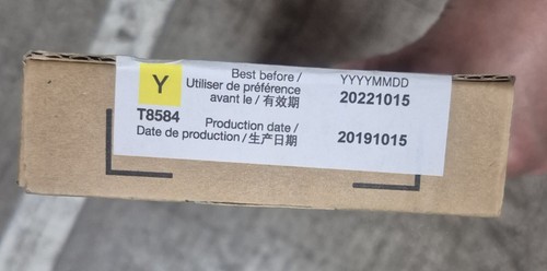 Genuine Epson T858400 T8584 DURABrite Pro Yellow Ink Cartridge EXP 2022 - Picture 2 of 2