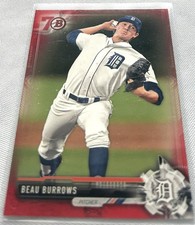 2017 Bowman Baseball Prospects Beau Burrows Detroit Tigers Red Parallel #BP9