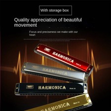 Mouth Organ Double Row 24 Hole Harmonica Tremolo Harmonica Play C-key Harmonica