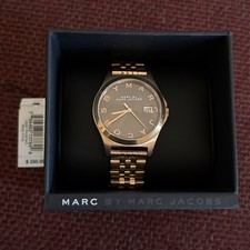 Marc Jacobs MBM3350 The Slim Brown Dial Rose Gold Stainless Steel Women's Watch