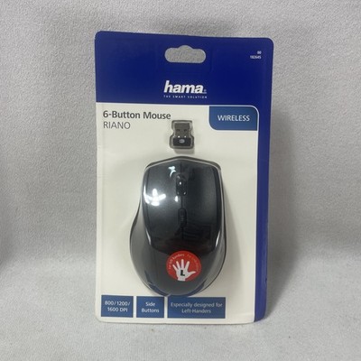 Hama Riano kabellose ergonomische optische 6 Tasten Linkshänder Maus sku4