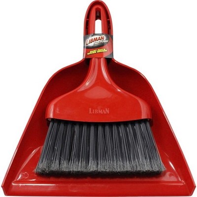 Libman 10 In. W Fine Recycled Pet Dust Pan With Whisk Broom